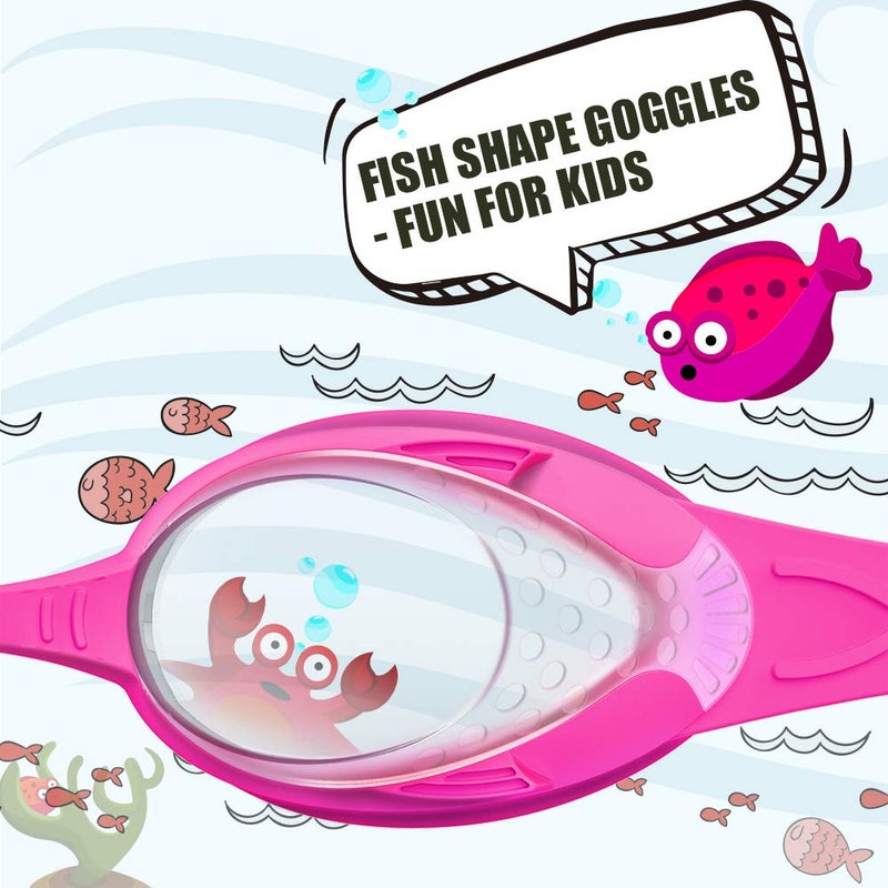 OutdoorMaster Kids Swim Goggles 2 Pack - Quick Adjustable Strap Swimming Goggles for Kids - E - Image 4